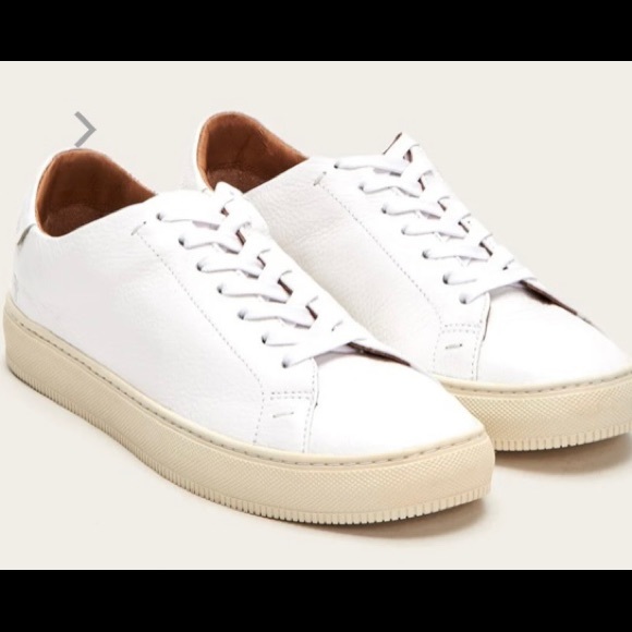 Frye Shoes - Frye “Astor” Low-Top White Leather Sneakers -7